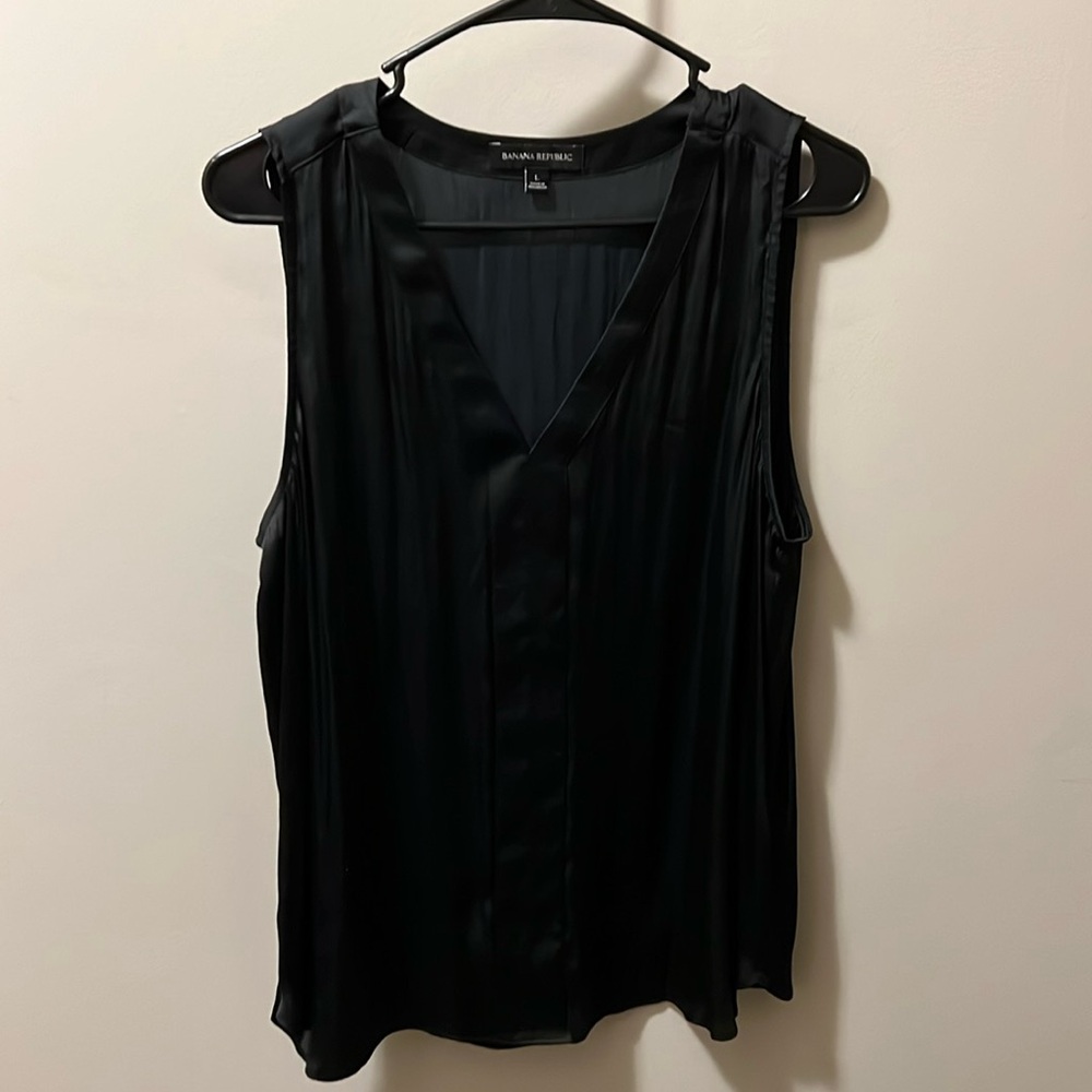 Banana Republic Black Sleeveless Blouse